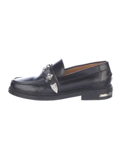 Pre-owned Toga Leather Loafers In Black