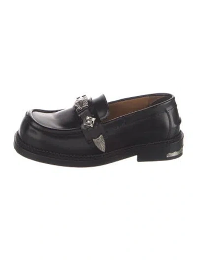 Pre-owned Toga Leather Loafers In Black