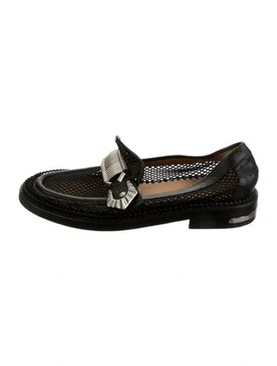 Pre-owned Toga Leather Loafers In Black