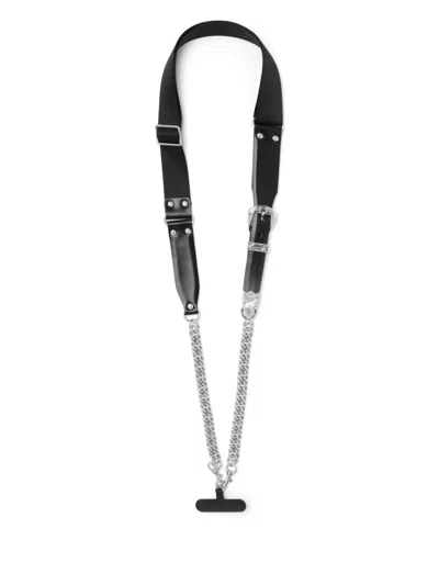 Toga Leather Phone Strap In Black