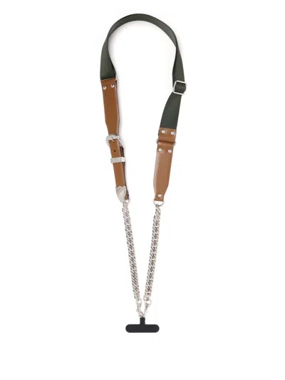 Toga Leather Phone Strap In Brown