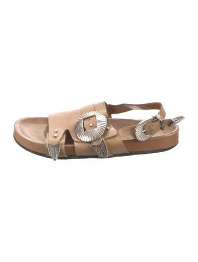 Pre-owned Toga Leather Sandals In Neutrals