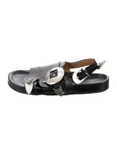 Pre-owned Toga Leather Sandals In Silver