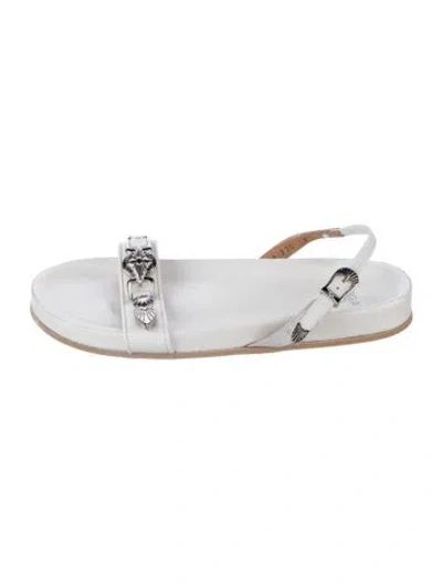 Pre-owned Toga Leather Sandals In White