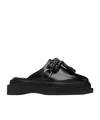 Toga Leather Slip-on Mules In Black