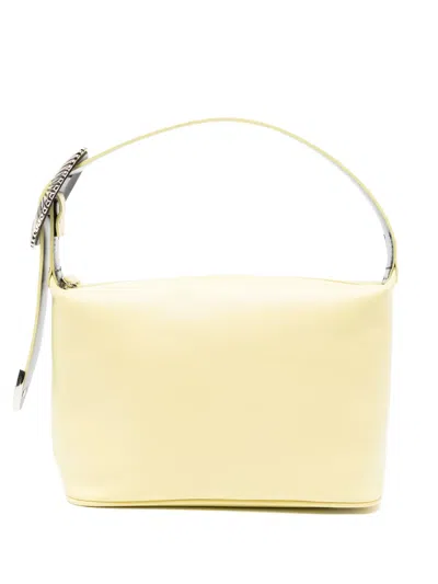 Toga Leather Tote Bag In Yellow