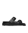 Toga Logo Flat Sandals In Black