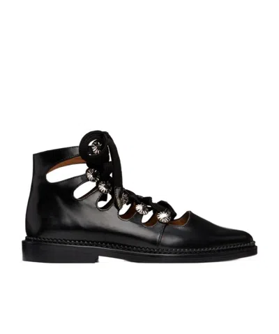 Toga Ssense Exclusive Black Lace-up Shoes In Aj773 Black