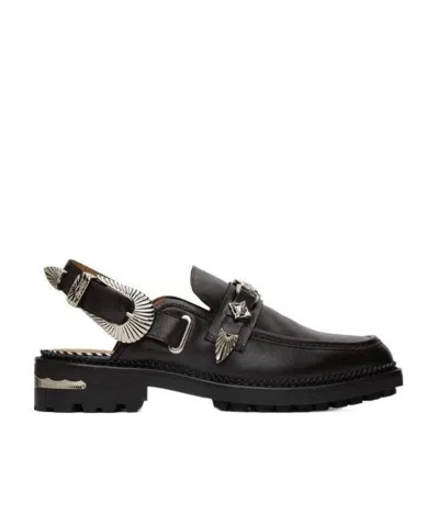 Toga Logo Loafers In Black