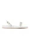 Toga Logo Logo Flat Sandals In White
