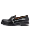 Toga Round-toe Leather Loafers In Black