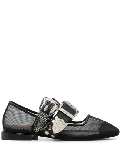 Toga Mesh Ballet Flat In Black