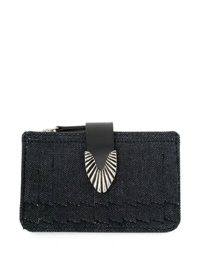 Toga Metal-appliqué Cotton Wallet In Black