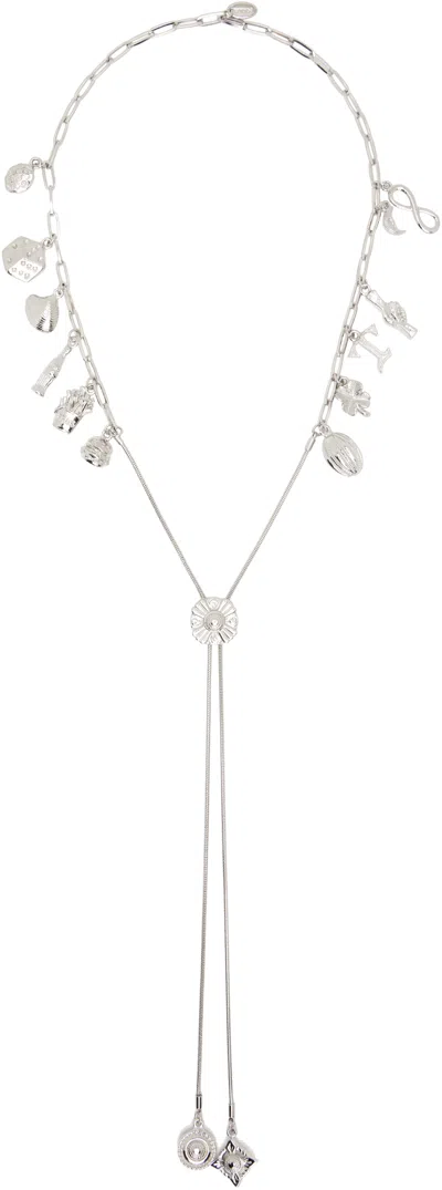 Toga Metal Motif Loop Tie Necklace