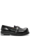 Toga Black Embellished Loafers In Schwarz