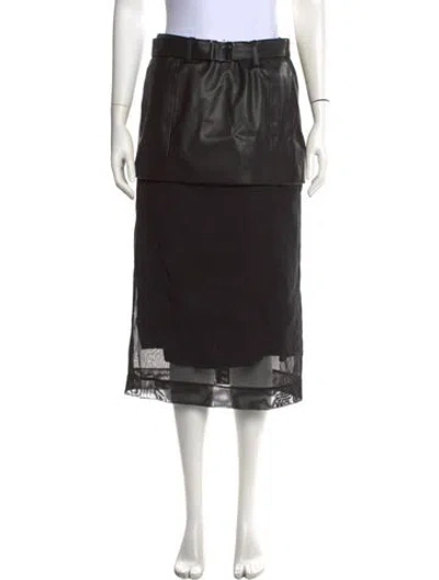 Pre-owned Toga Midi Length Skirt In Black
