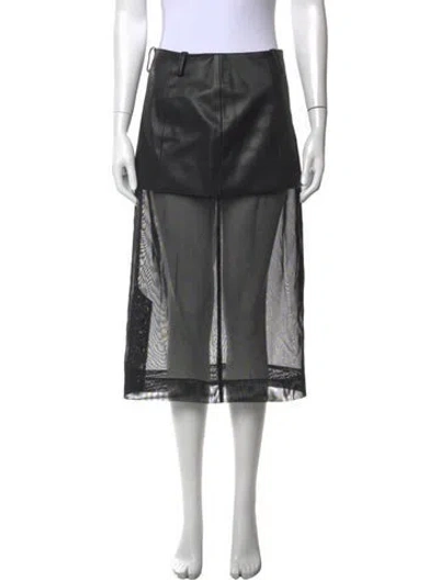 Pre-owned Toga Midi Length Skirt W/ Tags In Black