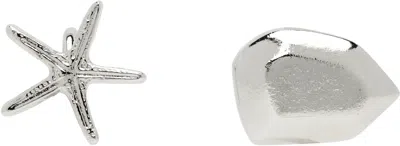 Toga Motif Ear Cuff Set In Silver