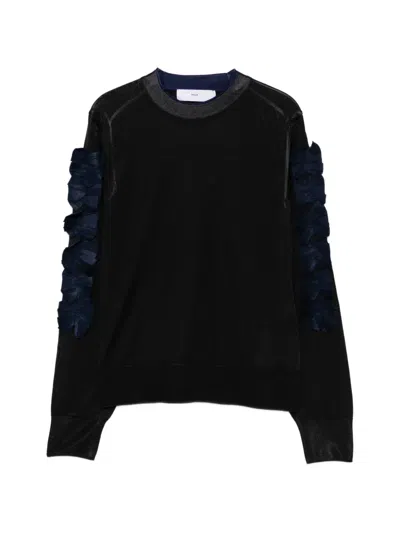 Toga Motif T-shirt In Black