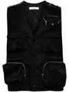 Toga Multi-pocket Padded Gilet In Black