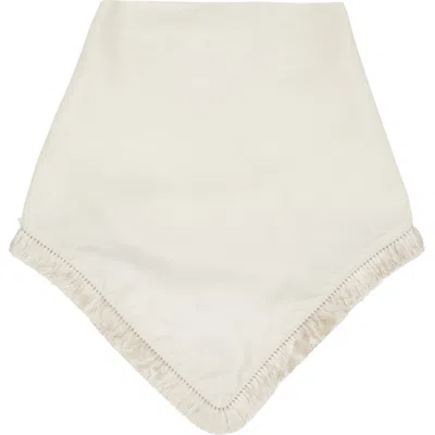 Toga Off-white Fringe Scarf In 02 Off White
