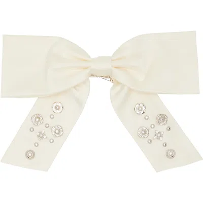 Toga Off-white Ribbon Hair Clip In 02 Off White