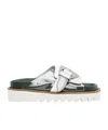 Toga Open-toed Contrasting Slippers In White
