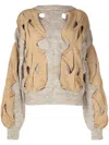 Toga Panelled Cut-out Jumper In Brown