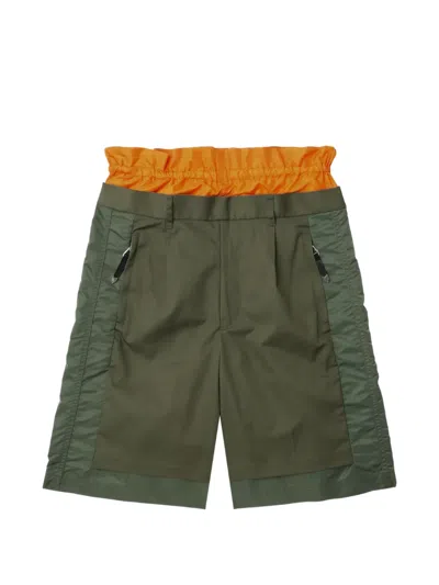 Toga Panelled Shorts In Green