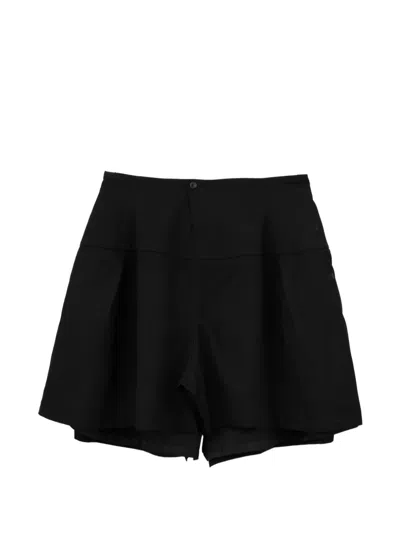 Toga Pleated Flared Skirt In Black