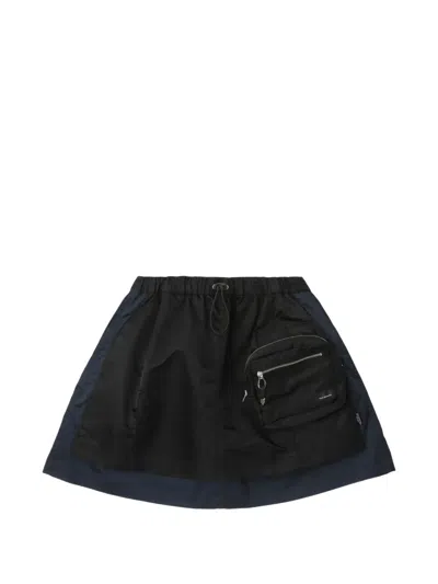 Toga Pocket-detail Drawstring Mini Skirt In Black