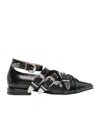 Toga Cross Strap Flat In Black