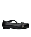 Toga Black Polido Ballerina Flats In Black