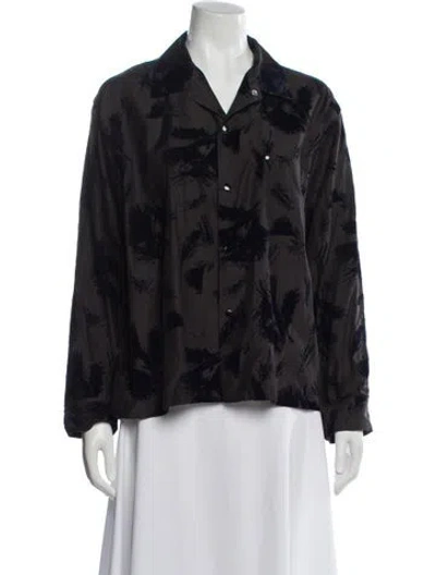 Pre-owned Toga Printed Long Sleeve Top In Multi