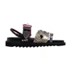 Toga Pulla Aj 1018 Multiple Straps Slingback Sandals In Black