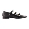 Toga Ssense Exclusive Brown Pointed Toe Ballerina Flats In Black