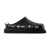 Toga Pulla Open-back Black Sandals With Chunky Platform In Black