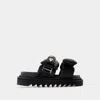 Toga Pulla Chunky Sole Sandals With Padded Straps In Black