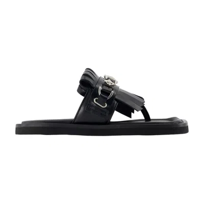 Toga Pulla Aj 1461 Embellished Flat Sandals In Black