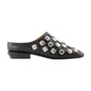 Toga Pulla Studded Cowhide Mule In Black