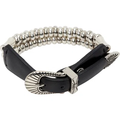 Toga Pulla Beads Bangle Bracelet In Black