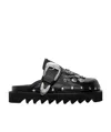 Toga Pulla Embellished Buckled Clogs In Black