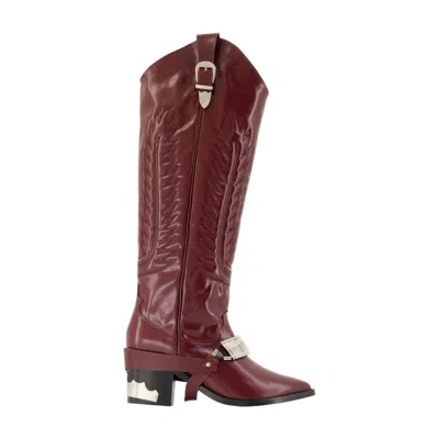 TOGA TOGA PULLA EMBROIDERED LEATHER BOOT
