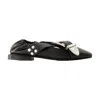 Toga Pulla Leather Slip-on With Bow Flat In Black
