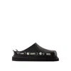 Toga Pulla Open-back Black Sandals With Chunky Platform In Black
