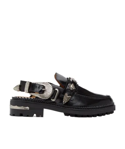 TOGA TOGA PULLA ROUND-TOE SLINGBACK MULE LOAFERS