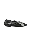 Toga Buckle-detail Mesh-detail Flats In Black