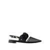 Toga Leather Ballerina Shoes In Black