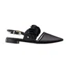 Toga Leather Ballerina Shoes In Black
