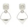 Toga Pulla Triangle Pierced Earrings In Metallic
